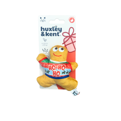 Huxley & Kent Kittybelles Cat Toy - Ugly Sweater Gingerbread Man