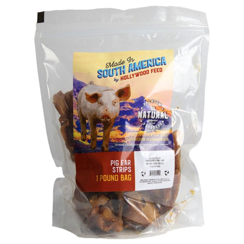 Premium Natural Dog Chew - High Protein Pig Ear Strips
