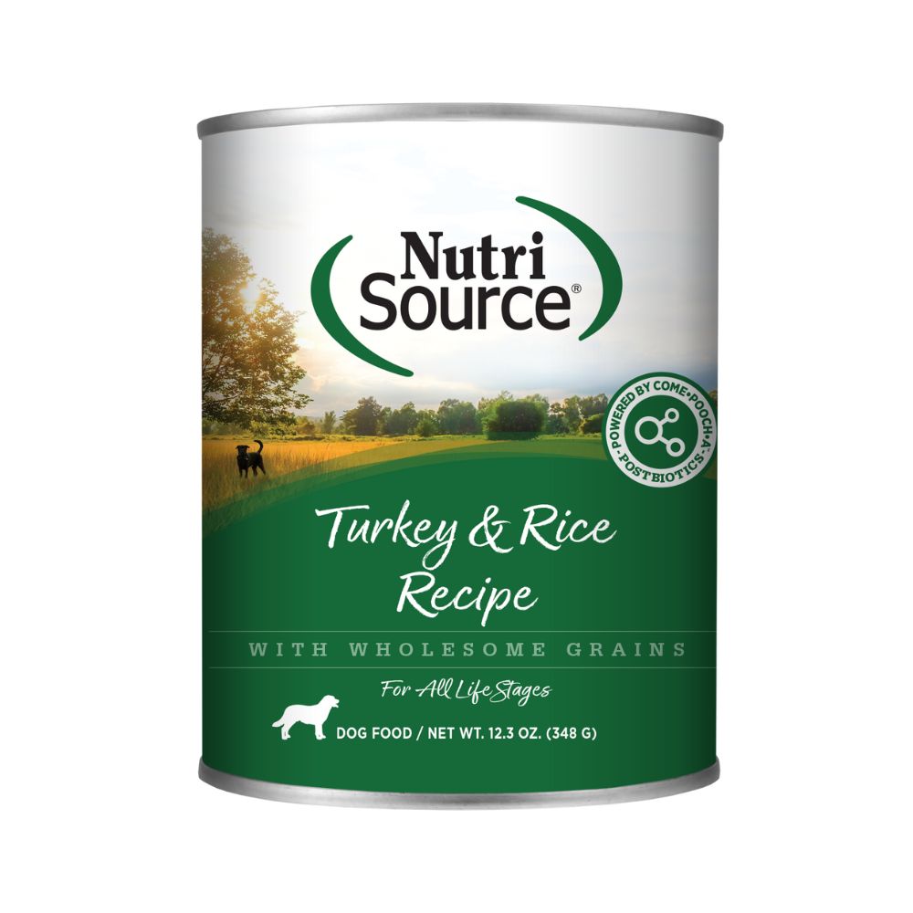NutriSource Wet Dog Food - Turkey & Rice-Case of 12
