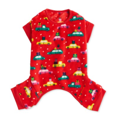Hotel Doggy Dog PJs - Classic Winter Cars with Tree