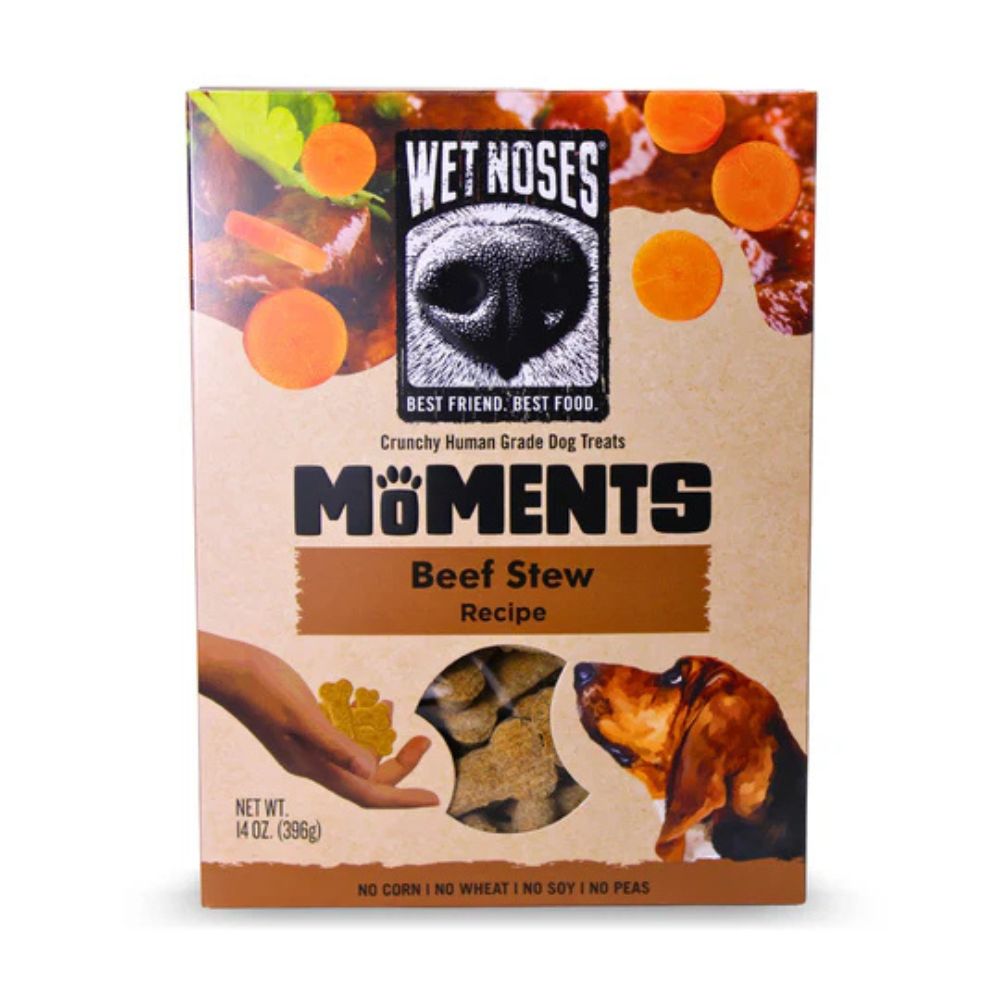 Wet Noses - Moments Limited Ingredient Crunchy Dog Treats - Made with Human Grade Ingredients - Beef Stew Recipe