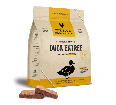 Vital Essentials Frozen Dog Food Duck Patties
