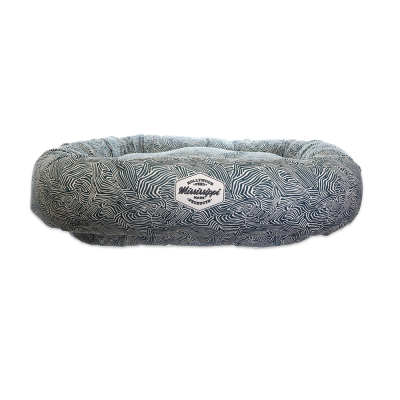 Mississippi Made Ultra Soft Donut Dog Bed - Washable Cover & Supportive Design for Comfort - Teal Wave
