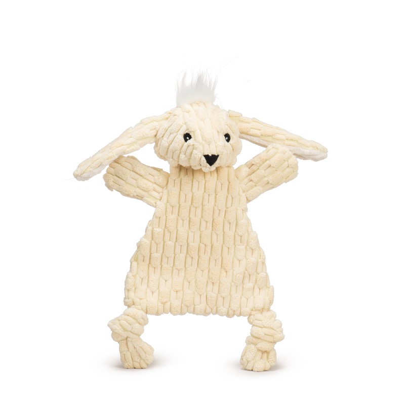 - Plush Dog Toy - HuggleFlatties Bunny - Stuffing Free