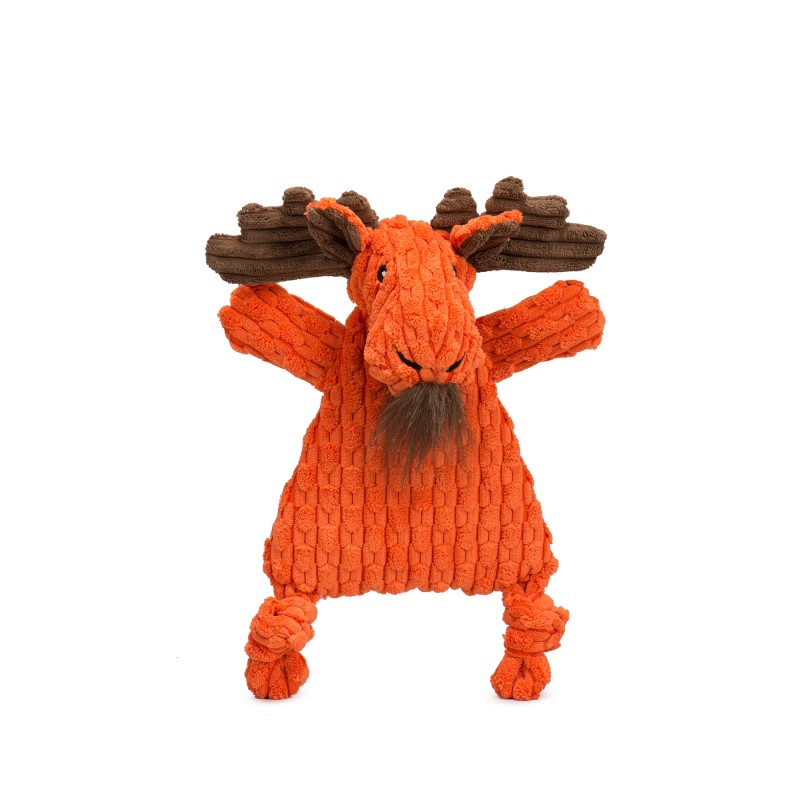 HuggleHounds - Plush Dog Toy - HuggleFlatties Moose - Stuffing Free