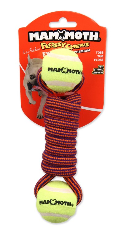 Mammoth Dog Toy - Extra Twister Bone with 2 Mini Balls