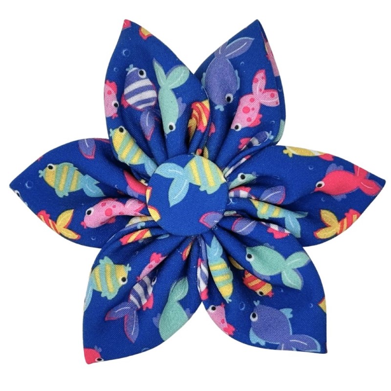- Dog & Cat Pinwheel - Stylish,  Adjustable & Secure Collar Accessory for Pets - Something Fishy