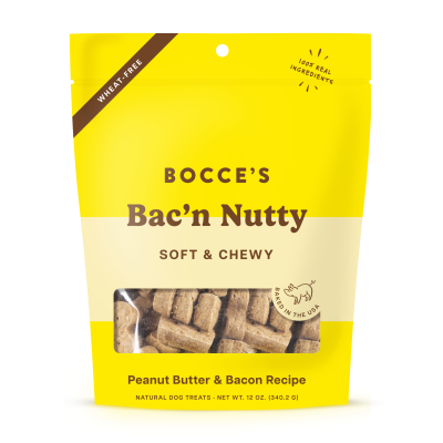 Bocce's Bakery Soft & Chewy Dog Treat - Bac'n Nutty