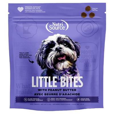 NutriSource Soft & Chewy Dog Treat - Grain Free Little Bites - Peanut Butter