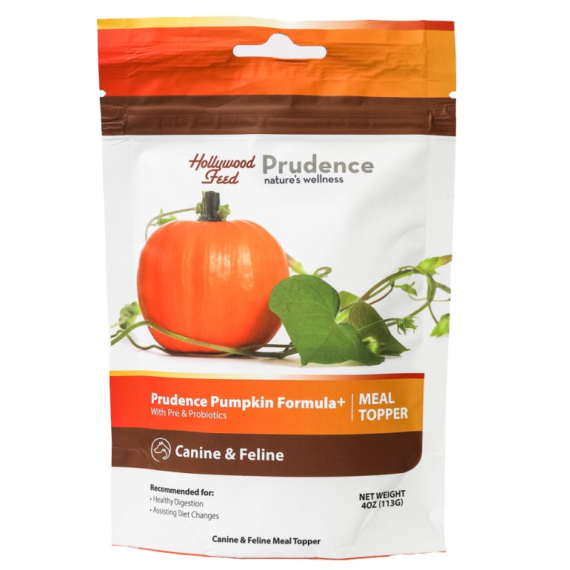 Prudence Dog & Cat Meal Topper Supplement - Advanced Digestive Health Support - Pumpkin Formula+ with Prebiotics & Probiotics