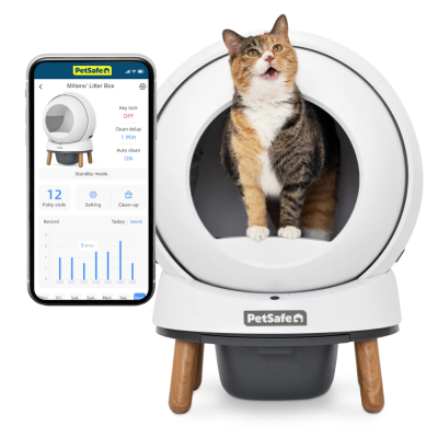 PetSafe - ScoopFree® SmartSpin™ Self Cleaning Cat Litter Box - Automatic Odor Control,  App Monitoring & Multi Cat Friendly