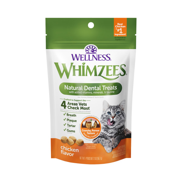 WHIMZEES Cat Dental Treat - Natural Oral Care, Crunchy Texture - Chicken Flavor