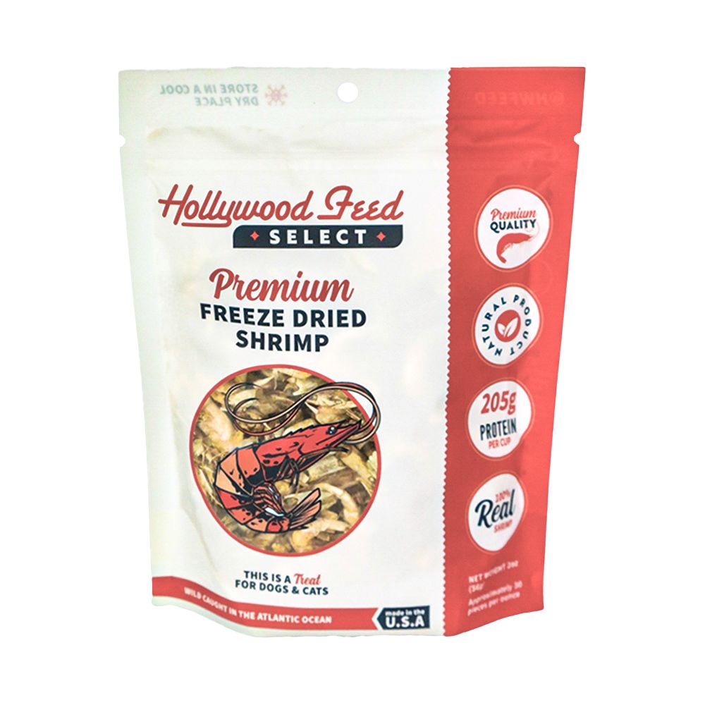 Hollywood Feed Select Freeze Dried Dog Cat Treat All Natural High  Protein Single Ingredient Shrimp