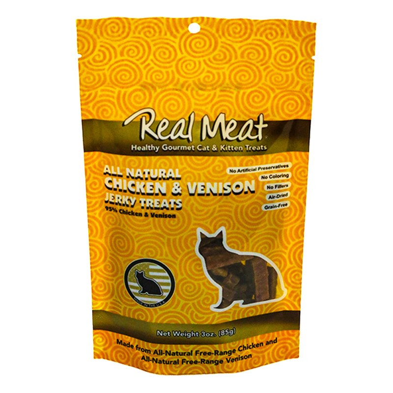 Real Meat - All Natural Cat Jerky Treat - High Protein & Air Dried Rich Flavor