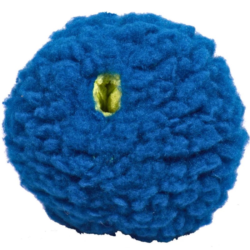 HuggleHounds HuggleSnuffles HuggleFleece Treat Trap Dog Toy - Interactive Plush Treat Dispensing Ball Puzzle with Squeaker