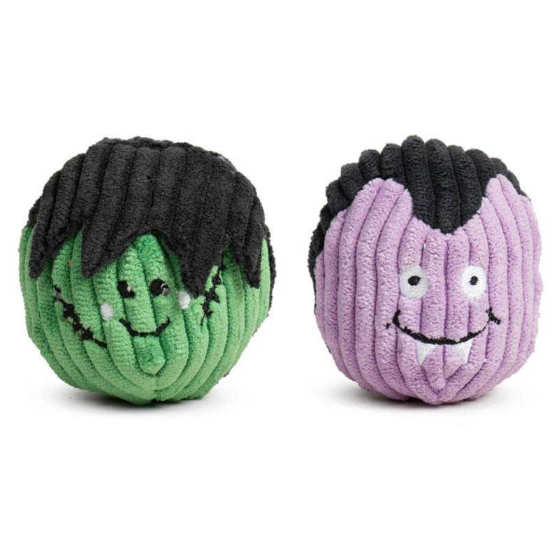HuggleHounds HuggleKats® Plush Cat Toy - Catnip, Silvervine & Bell for Interactive Play - Halloween Monster Mash Pals