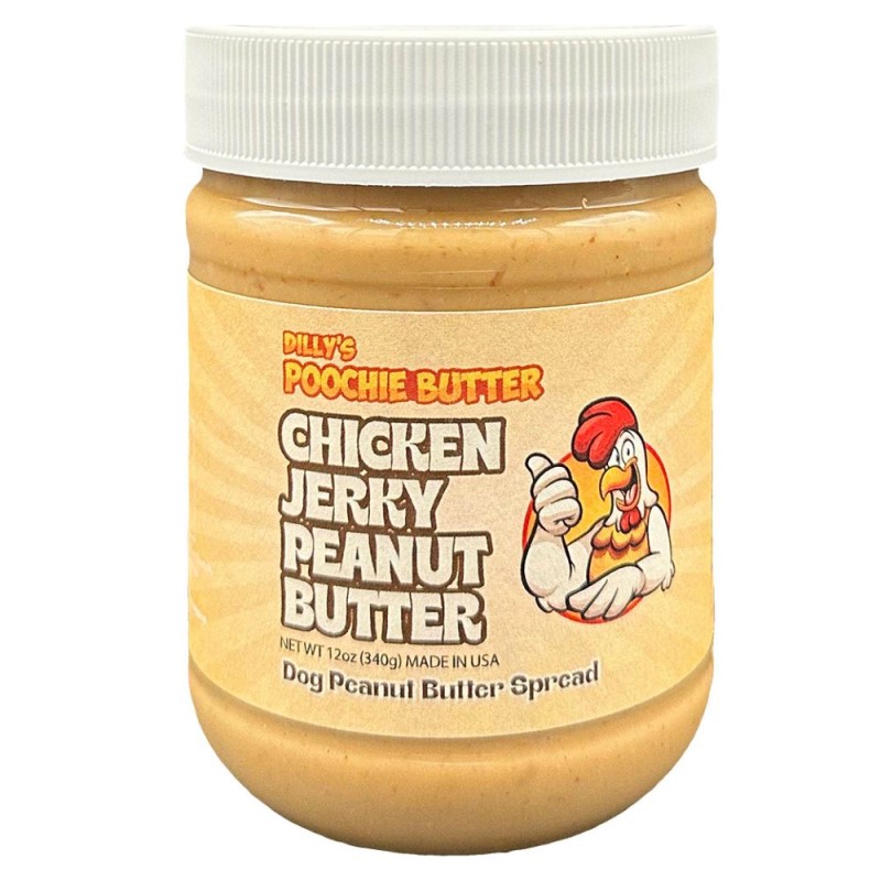 Poochie Butter - All Natural Chicken Jerky Peanut Butter for Dogs – Limited Ingredients & Preservative Free