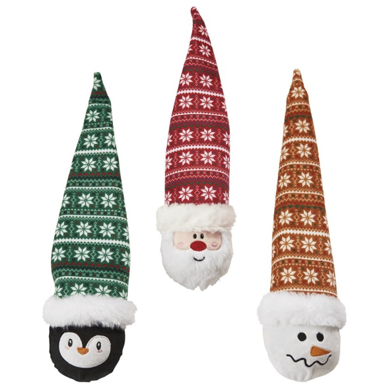 Spot Holiday Snowball Flingers Dog Toy - Festive Plush for Fling, Fetch & Interactive Play - Assorted