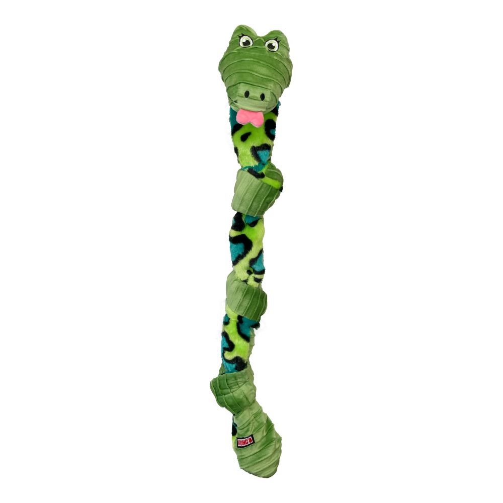 KONG Dog Toy - Soft Plush with Durable Rope for Tug, Shake & Fetch Play - Knots Snake