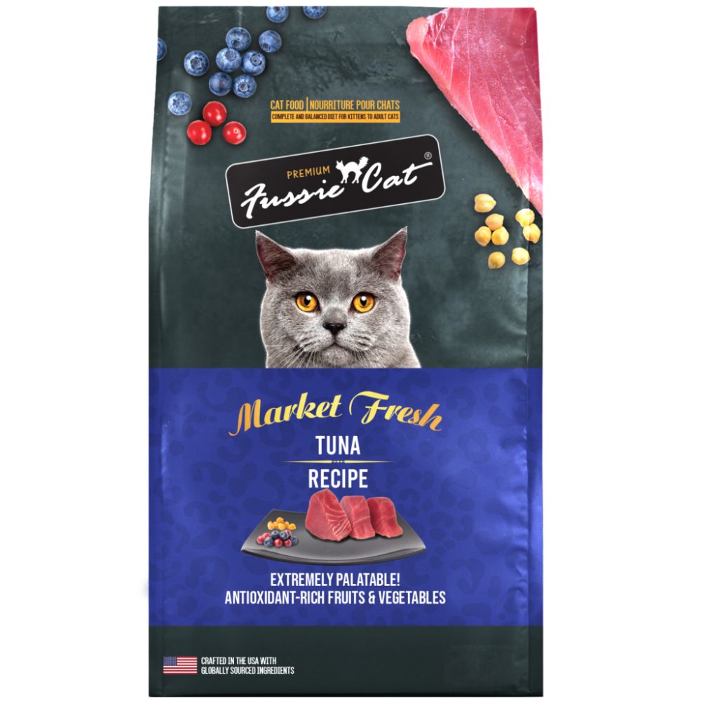 Fussie Cat Market Fresh Dry Cat Food - High Protein & Digestion Support - Tuna Recipe