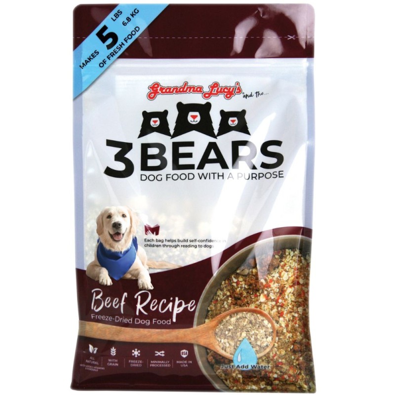 Grandma Lucy's 3 Bears Freeze Dried Fresh Dog Food Grain Inclusive A