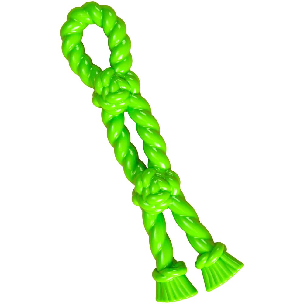 Spot Play Strong Flex Double Knot Dog Toy - Durable Flexible Rubber for Chewing, Fetch & Tugging Fun