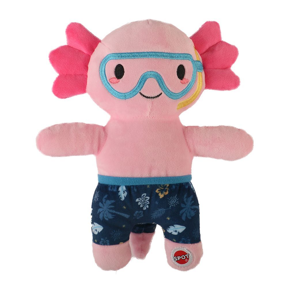 Spot Axolotl in Swimwear Dog Toy - Soft Squeaky Plush for Interactive Play & Cuddles