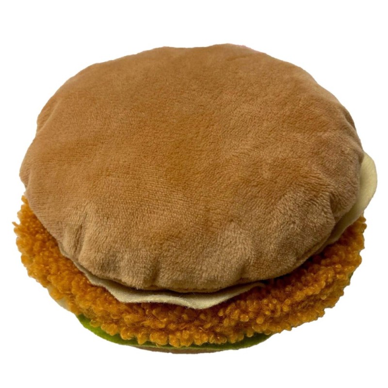 Spot KFC Chicken Sandwich Dog Toy - Soft Squeaky Crinkle Plush for Snuggling & Playtime Fun