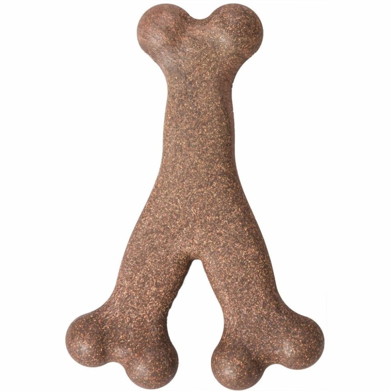 Spot BamBone WishBone Dog Chew Toy - Durable Bamboo Blend for Long Lasting Chewing - Bacon