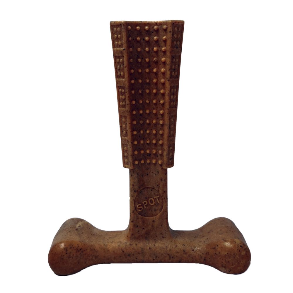 Spot Bambone Plus Beef Dog Chew Toy - Durable Bamboo & Nylon Blend for Long Lasting Chewing