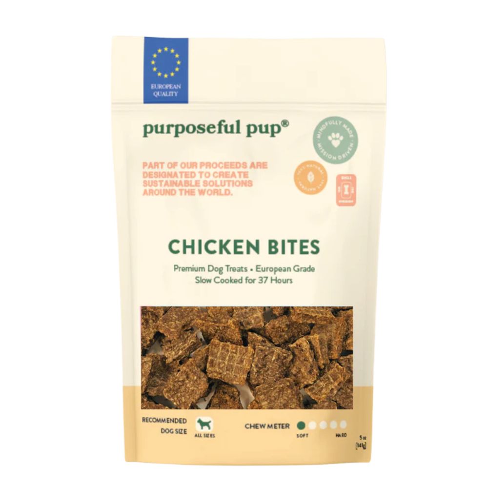 Purposeful Pup Dog Training Treat - Bite Sized, All Natural & High Protein - Chicken Bites