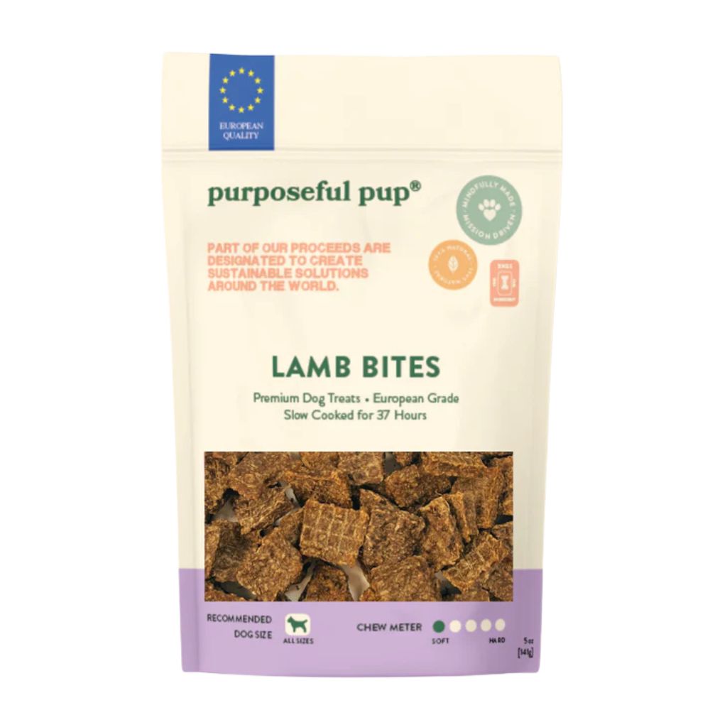 Purposeful Pup Dog Training Treat - Bite Sized, All Natural & High Protein - Lamb Bites