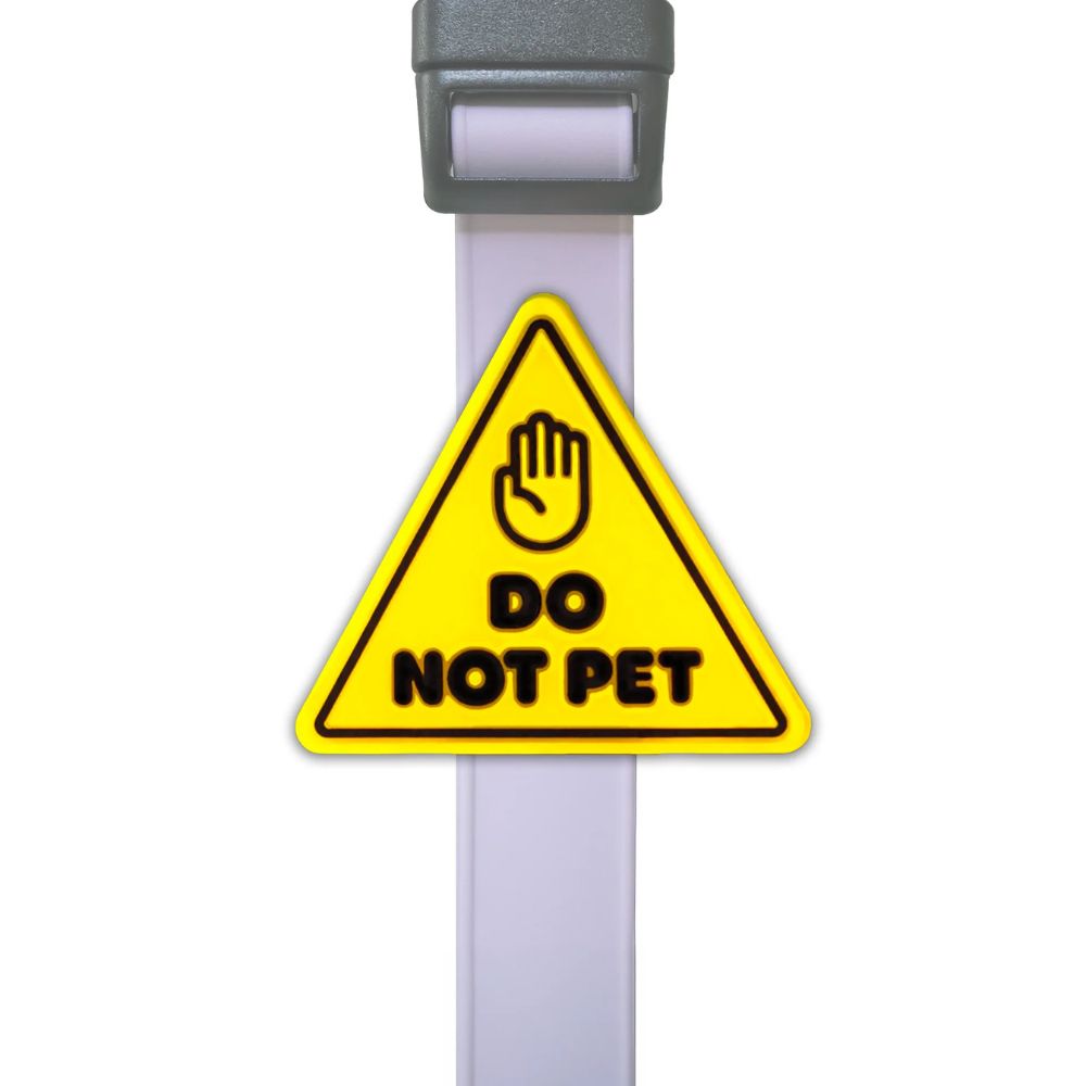 Jiby Dog Crew Dog & Cat Collar Charm - Durable Silicone Accessory for Pets & People - Do Not Pet