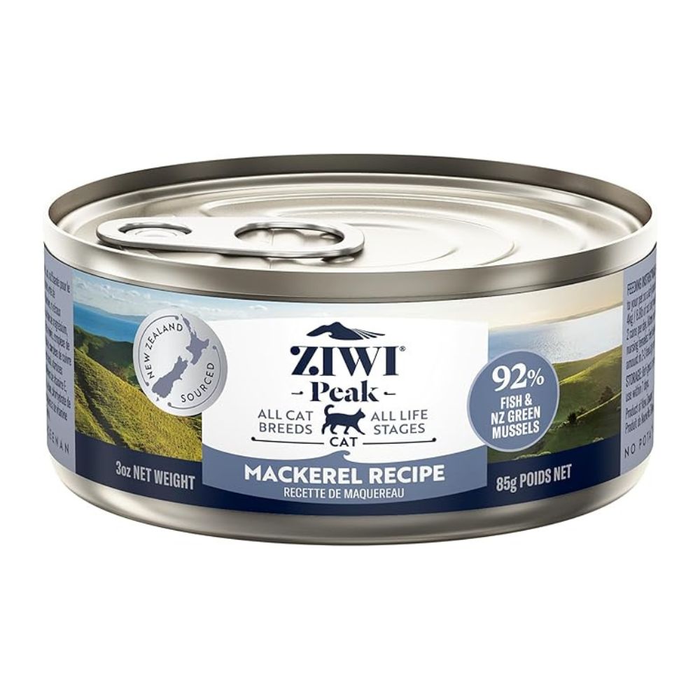 ZIWI Peak Moisture Rich Wet Cat Food - Grain Free & High Protein Nutrition - Mackerel Recipe-Case of 24