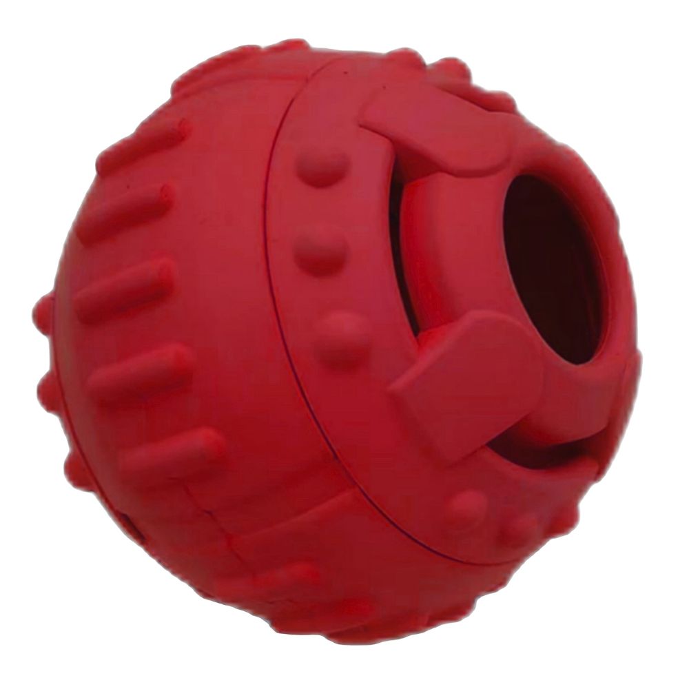 Spot Seek A Treat Double Puzzle Ball Dog Toy - Durable Rubber Interactive Treat Dispenser
