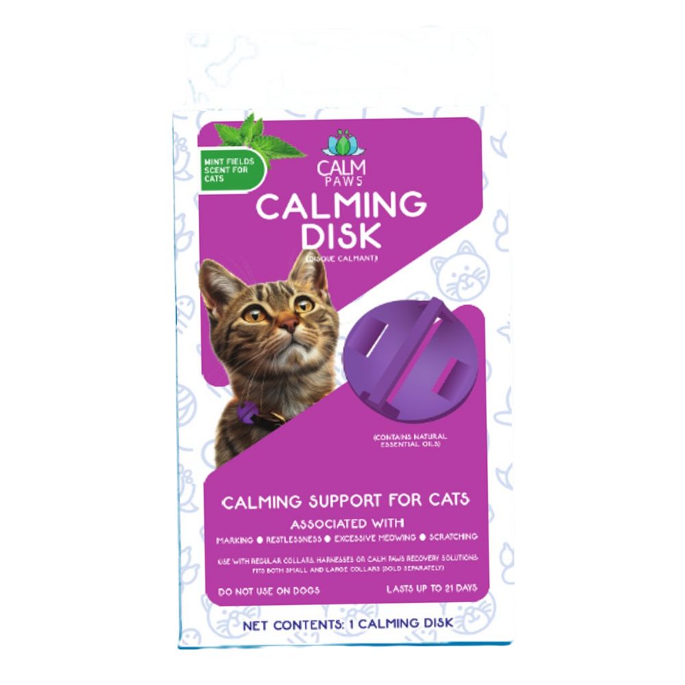 Calm Paws Calming Disk For Cats Natural Essential Oil Stress Relief
