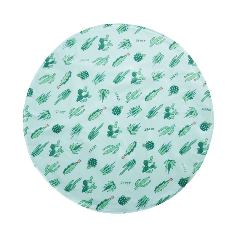 GF Pet Ice Mat® - Self Cooling Gel Pet Mat - Non Toxic Relief for Dogs - Aqua Cactus