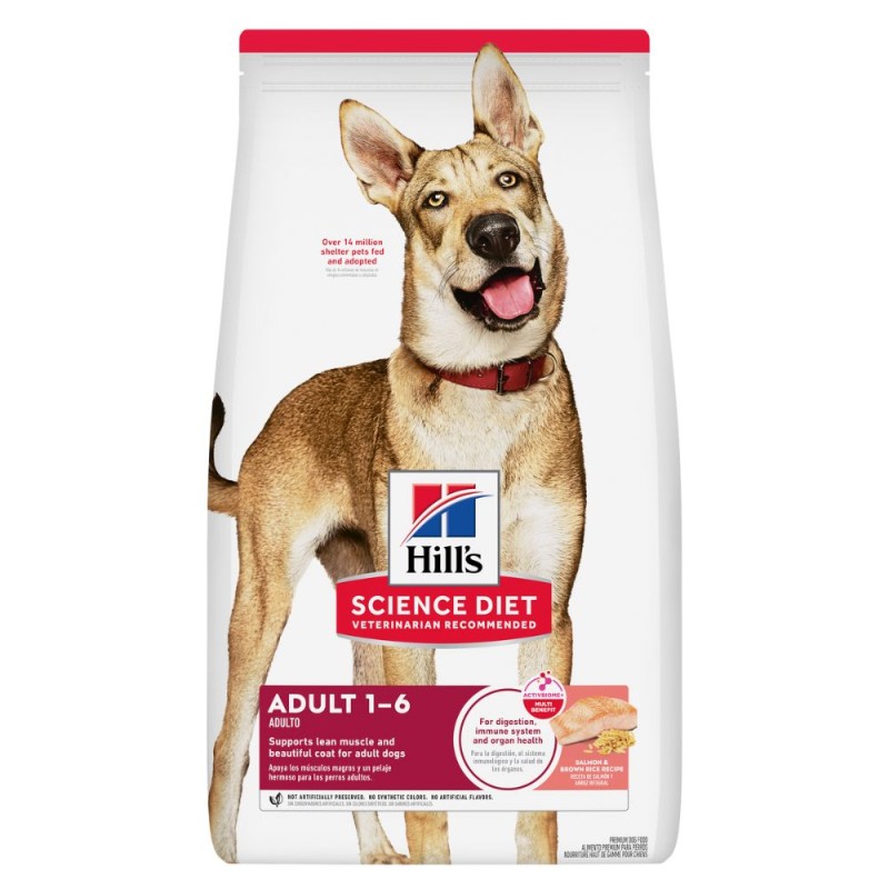 Hill’s Science Diet Adult Dry Dog Food - Supports Lean Muscle, Skin & Coat - Salmon & Brown Rice Recipe