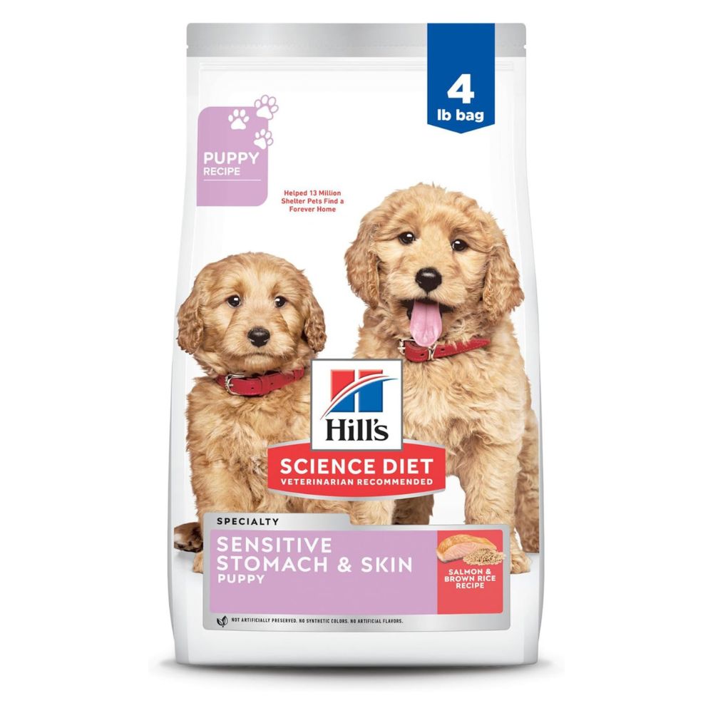 Hill’s Science Diet Puppy Dry Dog Food - Sensitive Stomach & Skin Support - Salmon & Brown Rice Recipe