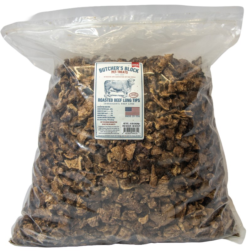 Butcher's Block Bones Dog Treat - Single Ingredient High Protein Reward - Beef Lung Bites
