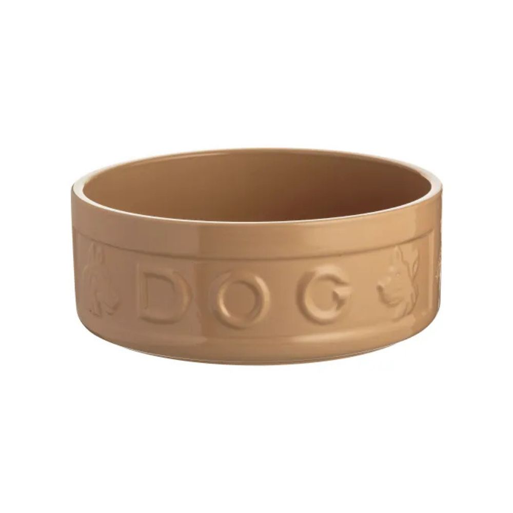Mason Cash Cane Lettered Dog Bowl - Heavy Duty Stoneware & Dishwasher Safe