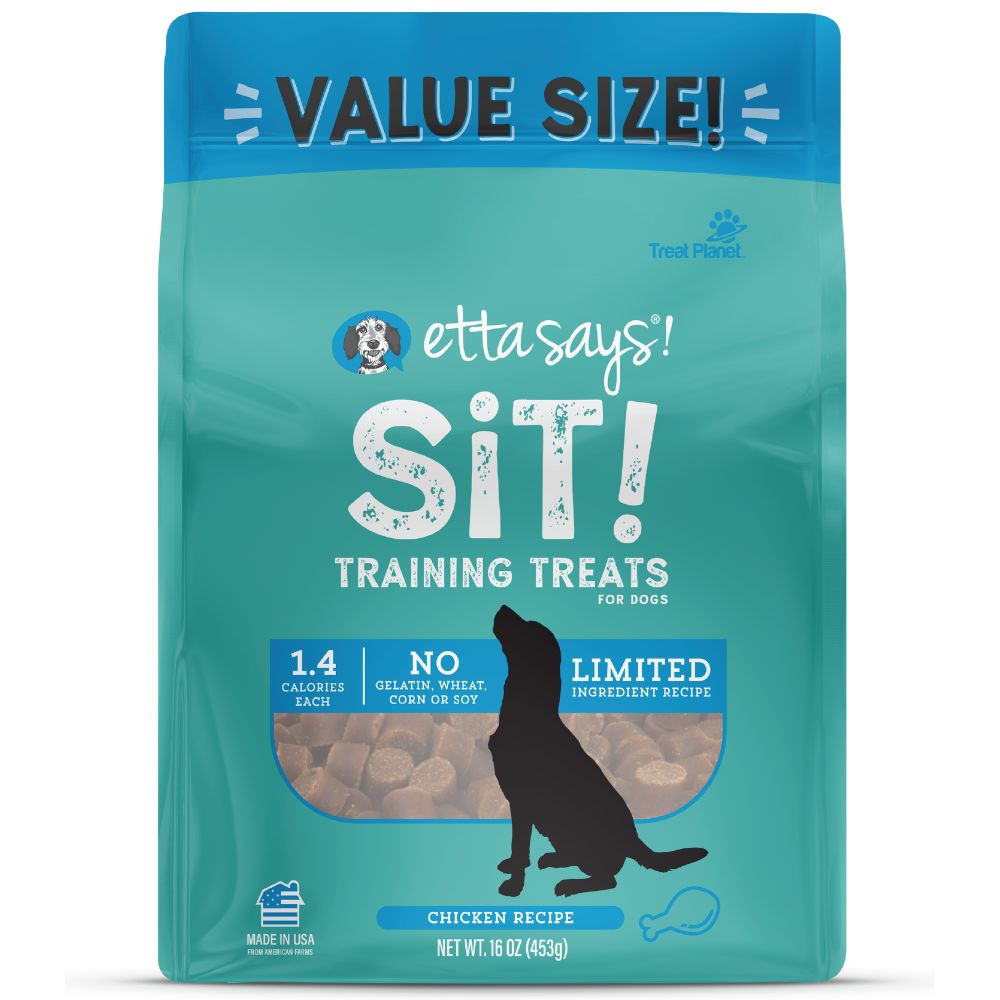 Etta Says! Sit! Dog Treat - Limited Ingredients & Low Calorie Training Treats - Chicken Recipe