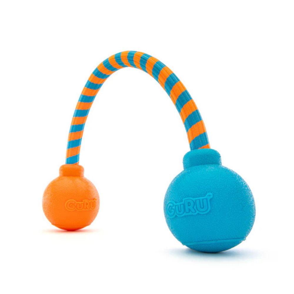 GURU Pet Company Dog Toy - Floating Squeaking Rope for Active Fetch & Tug Games with Durable Fused Construction
