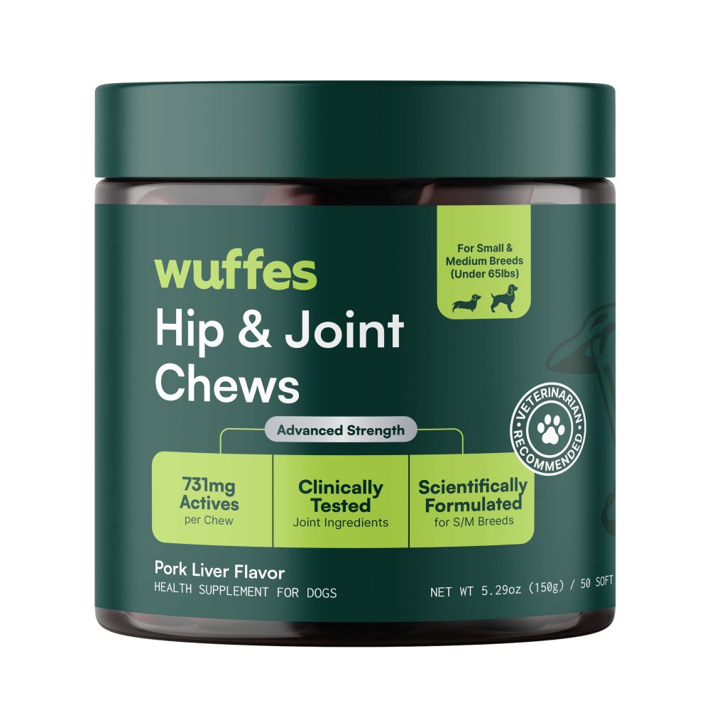 Wuffes Hip & Joint Soft Chews for Dogs - Support Supplement for Healthy Mobility & Flexibility - Small & Medium Breeds