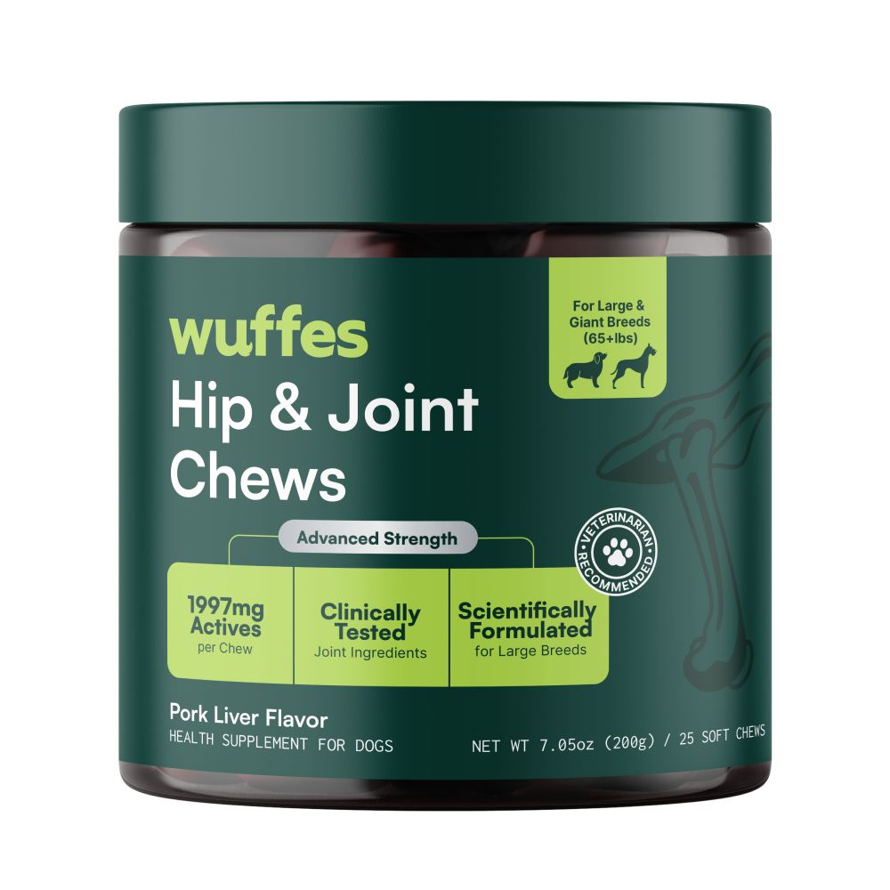 Wuffes Hip & Joint Soft Chews for Dogs - Support Supplement for Healthy Mobility & Flexibility - Large & Giant Breeds