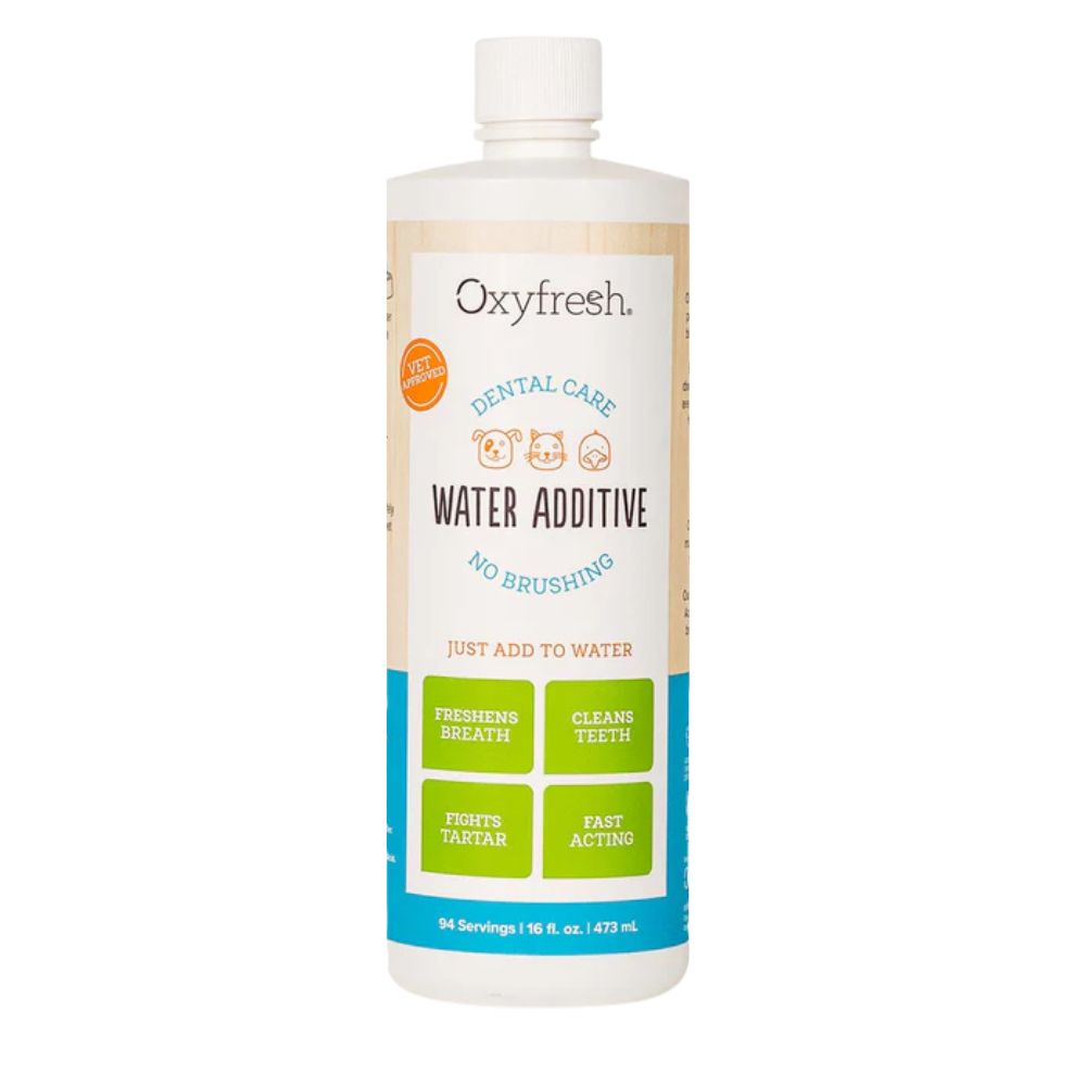 Oxyfresh Premium Pet Dental Water Additive - No Brush Oral Care for Dogs & Cats - Fights Pet Bad Breath