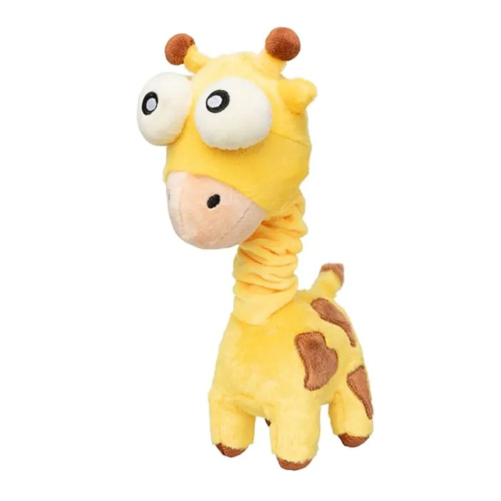FuzzYard Plush Dog Toy - Neckholas The Giraffe - Soft Textures & Interactive Squeaker