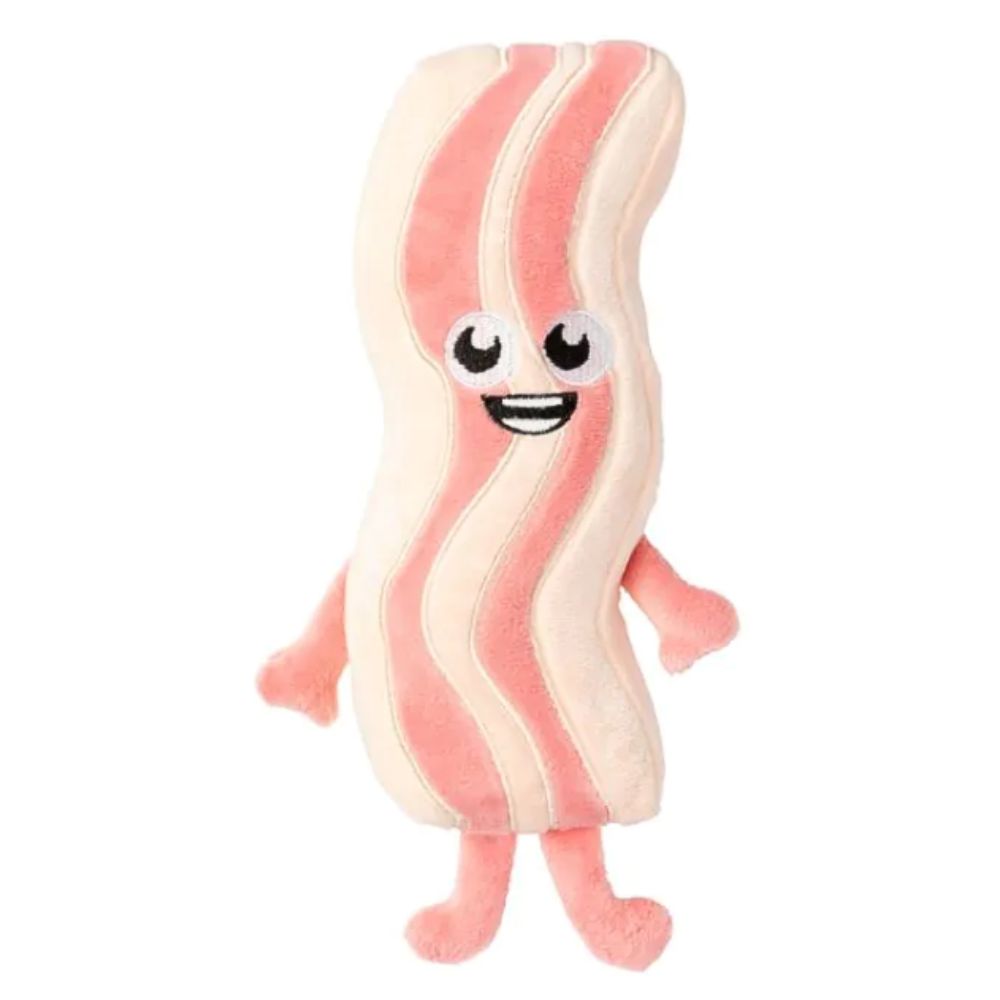 FuzzYard Plush Dog Toy - Kevin Bacon-Strip - Soft Textures & Interactive Squeaker