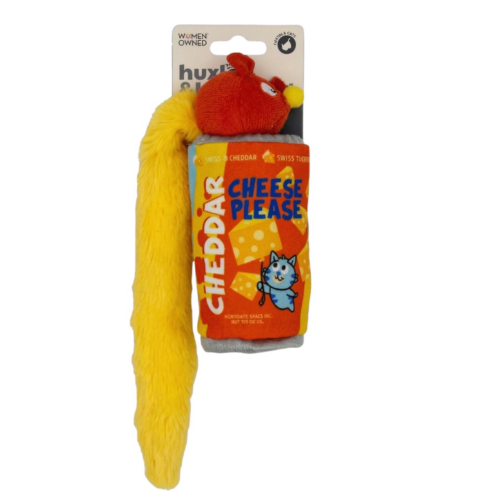 Huxley & Kent Cat Stuffer Cheddar Cheese Please Plush Cat Toy