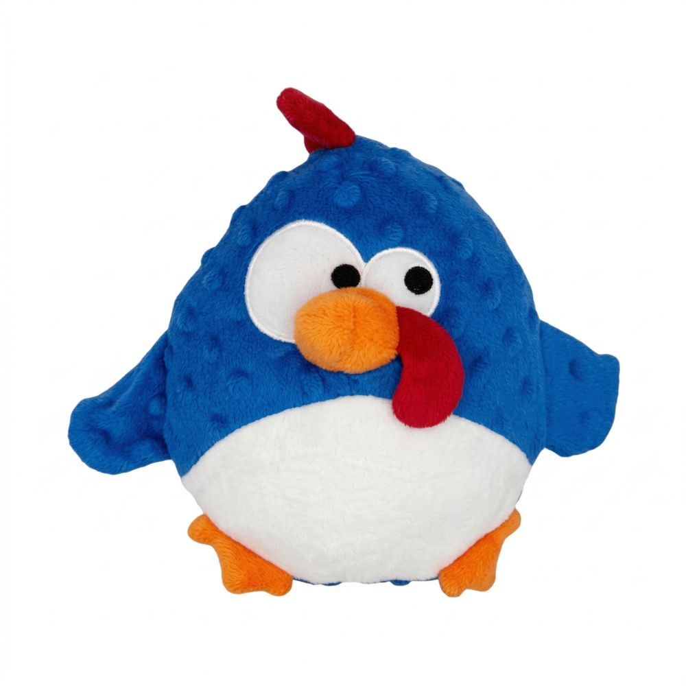 Huxley & Kent Pudgies Plush Dog Toy - Soft Plush & Interactive Sounds - Chicken Gordon Bleu